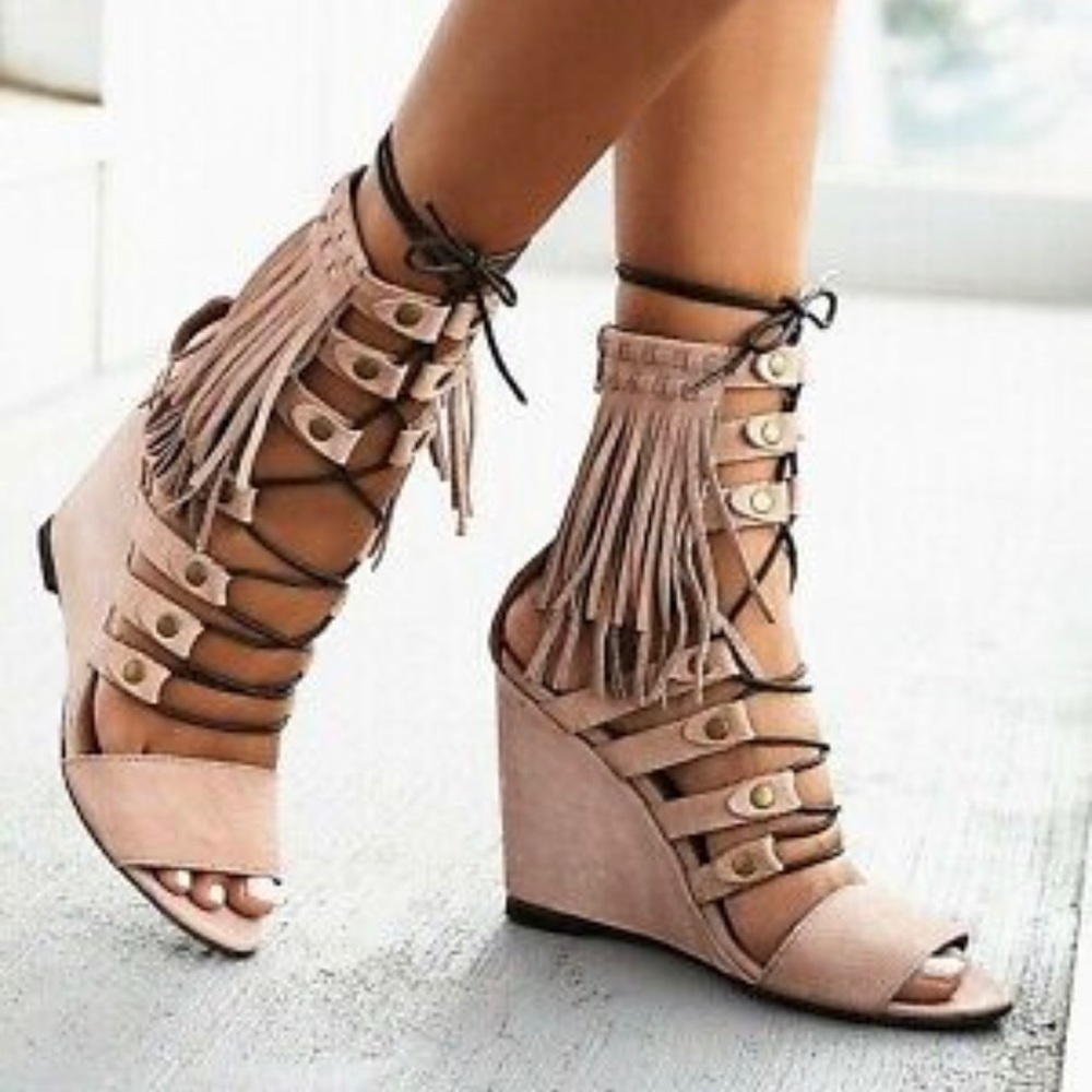 Free People Gladiator Lace Up Sandals